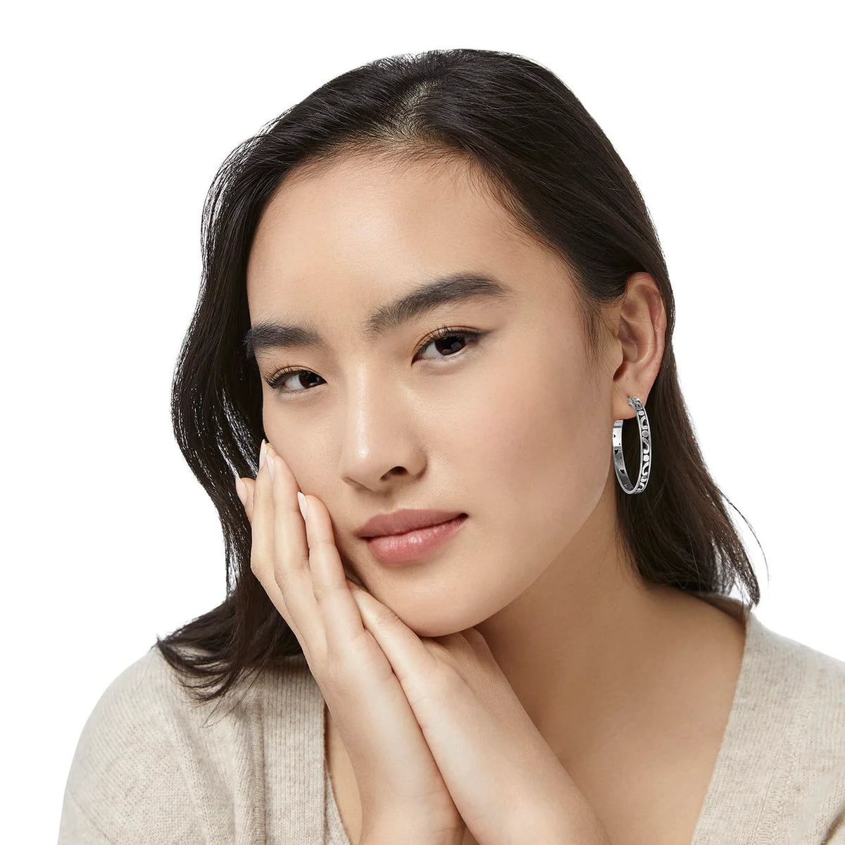 BRI Contempo Large Hoop Earrings