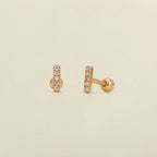 MBM CZ Mini Bar Live-In Stud Earrings