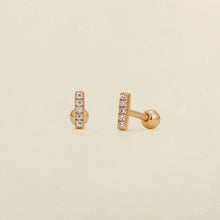 Load image into Gallery viewer, MBM CZ Mini Bar Live-In Stud Earrings
