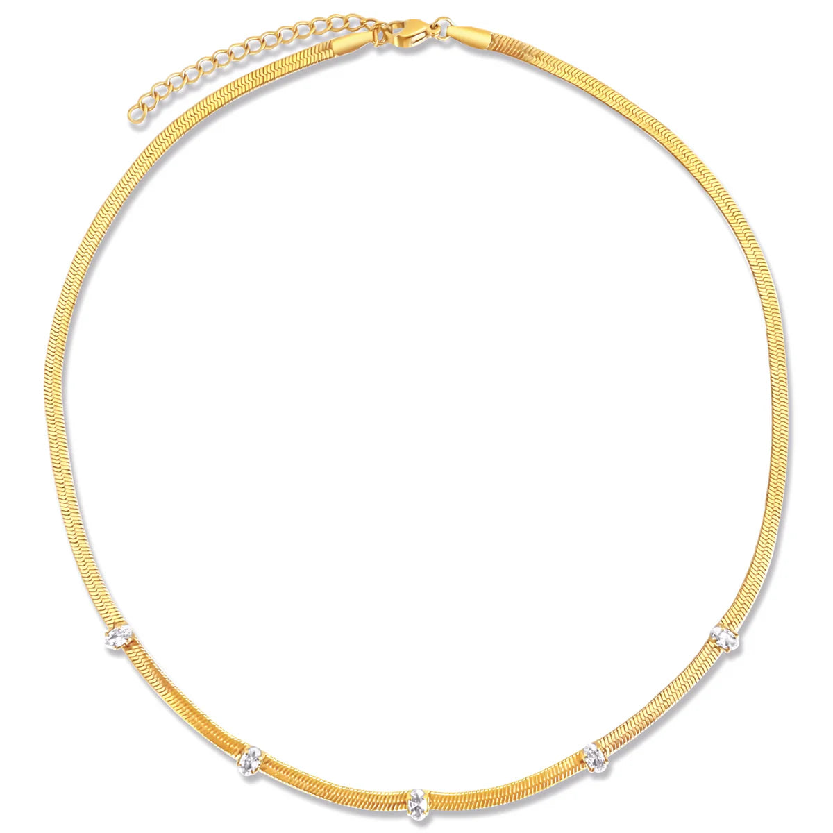 EV Avery Oval Herringbone Neckl