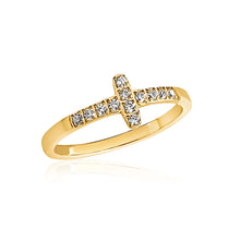 Load image into Gallery viewer, EV Brooks Sideways Cross Ring
