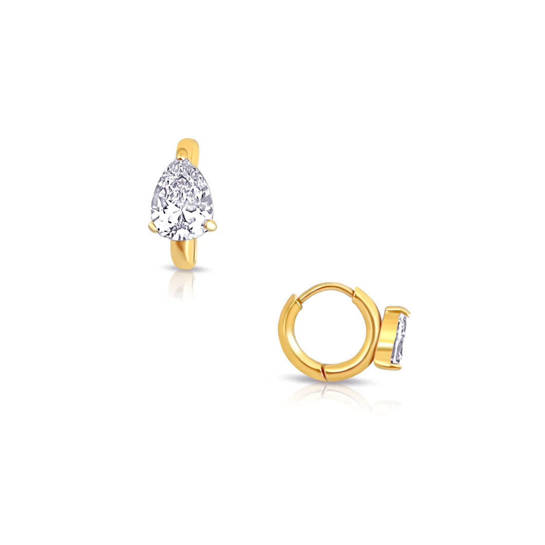 EV Colette Pear Huggie Hoop Earrings