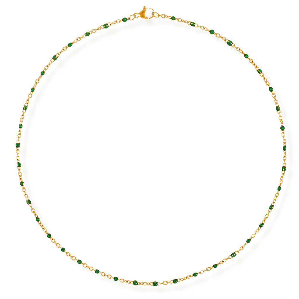 EV Evie Dainty Resin Beaded Necklace