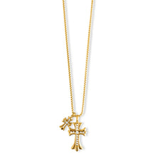 Load image into Gallery viewer, EV Lazara Double Cross Pendant Necklace
