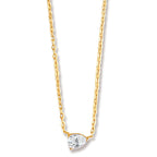 EV Lola Solitaire Sideways Pear Necklace