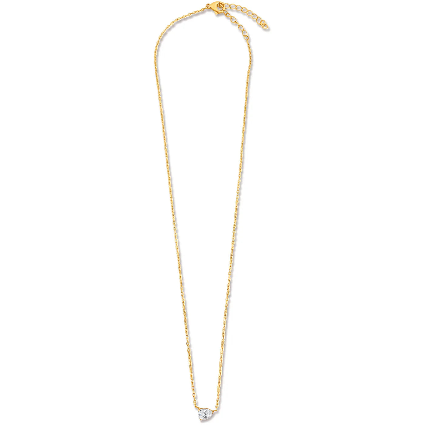 EV Lola Solitaire Sideways Pear Necklace