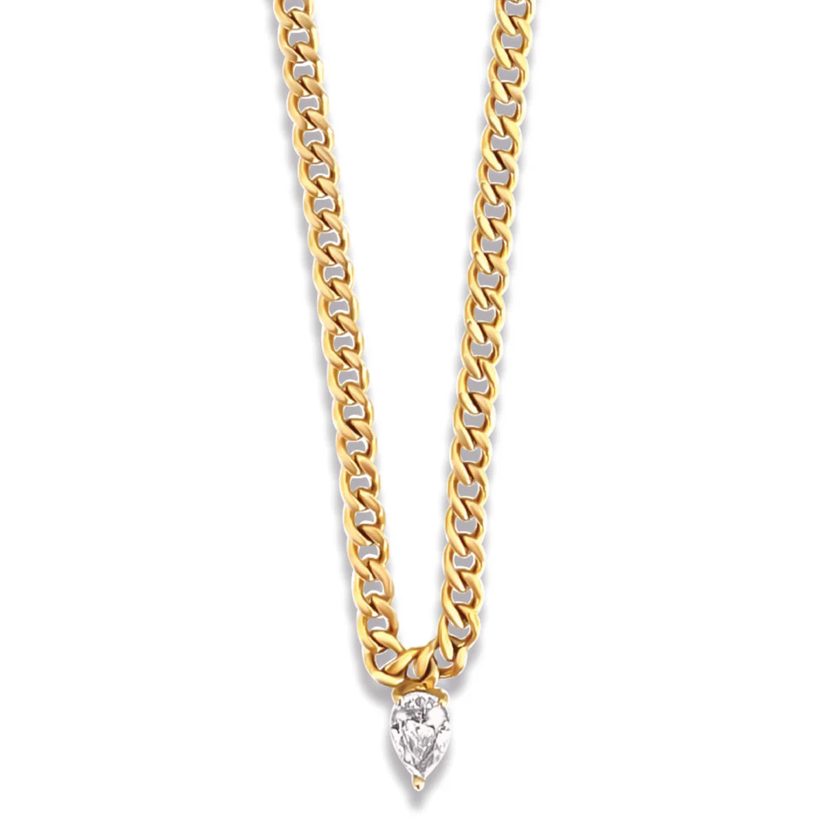 EV Skylar Solitaire Pear Necklace