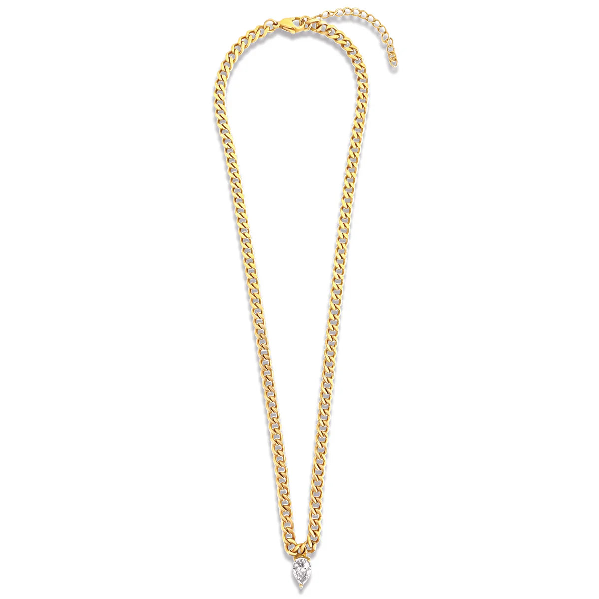 EV Skylar Solitaire Pear Necklace