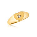 EV Vesper Heart Signet Ring
