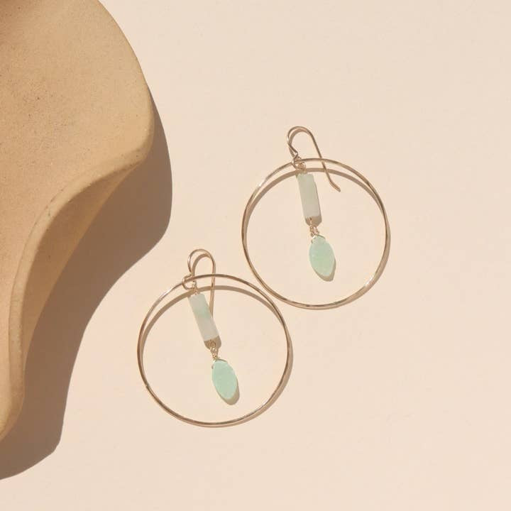 TKN Druzy Glow Hoops