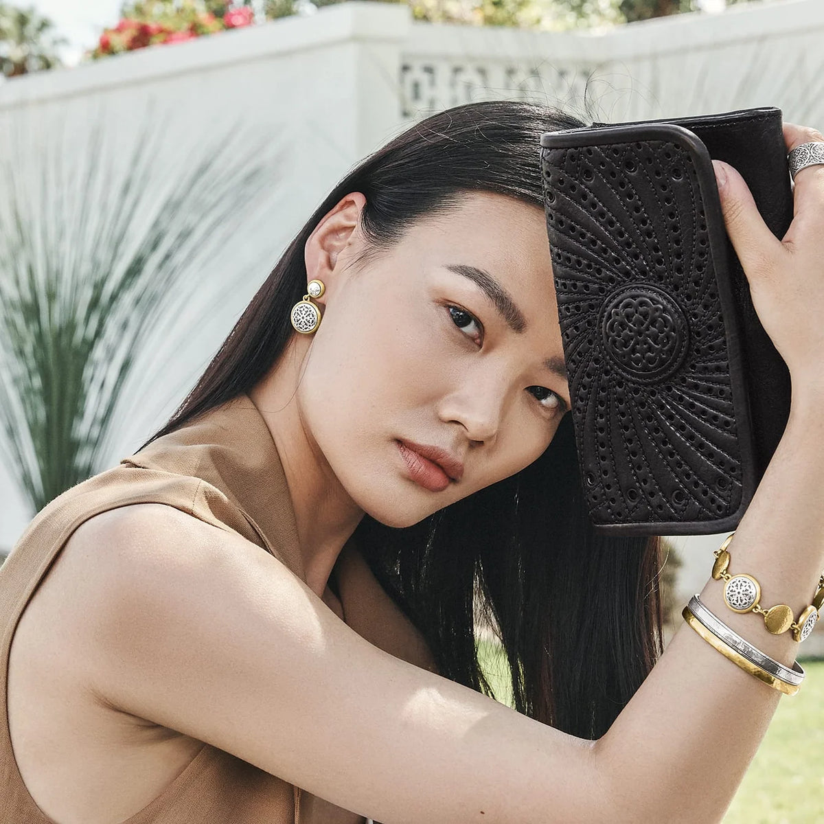 BRI Ferrara Two Tone  Luce Post Drop Earrings