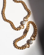 LAJ Pave Oval Link Necklace