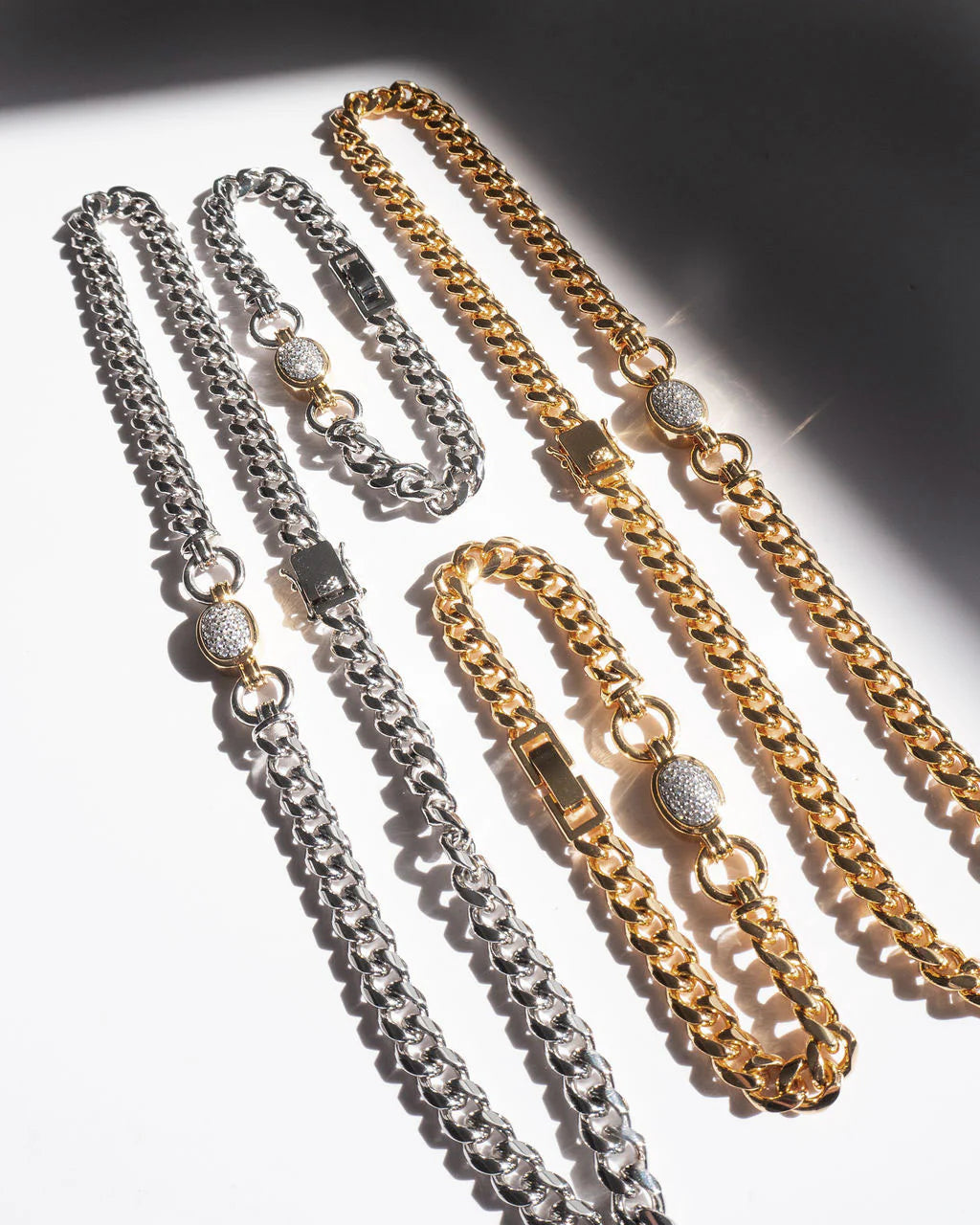 LAJ Pave Oval Link Necklace