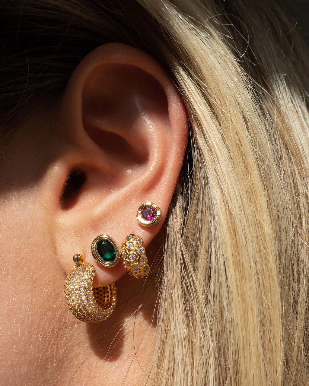 LAJ Sienna Stone Hoops