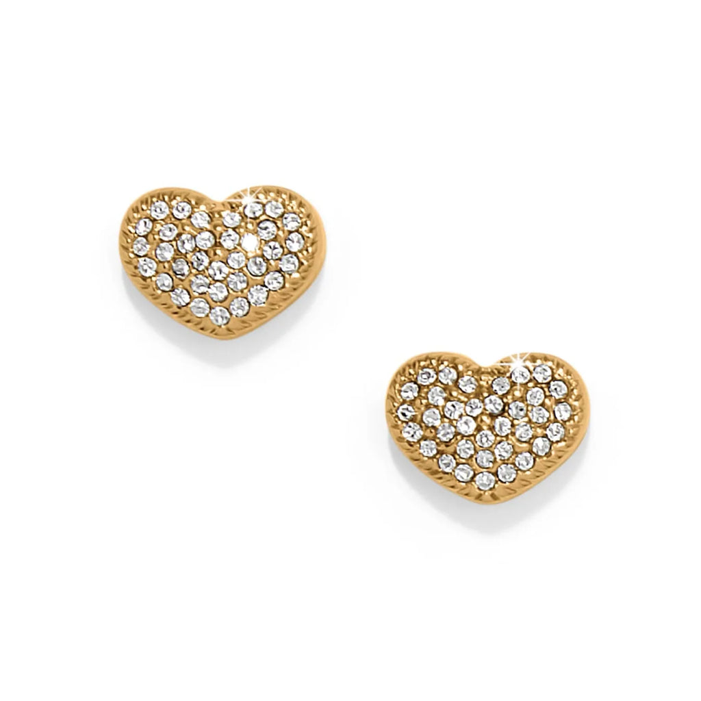 BRI Illumina Celeste Heart Post Earrings