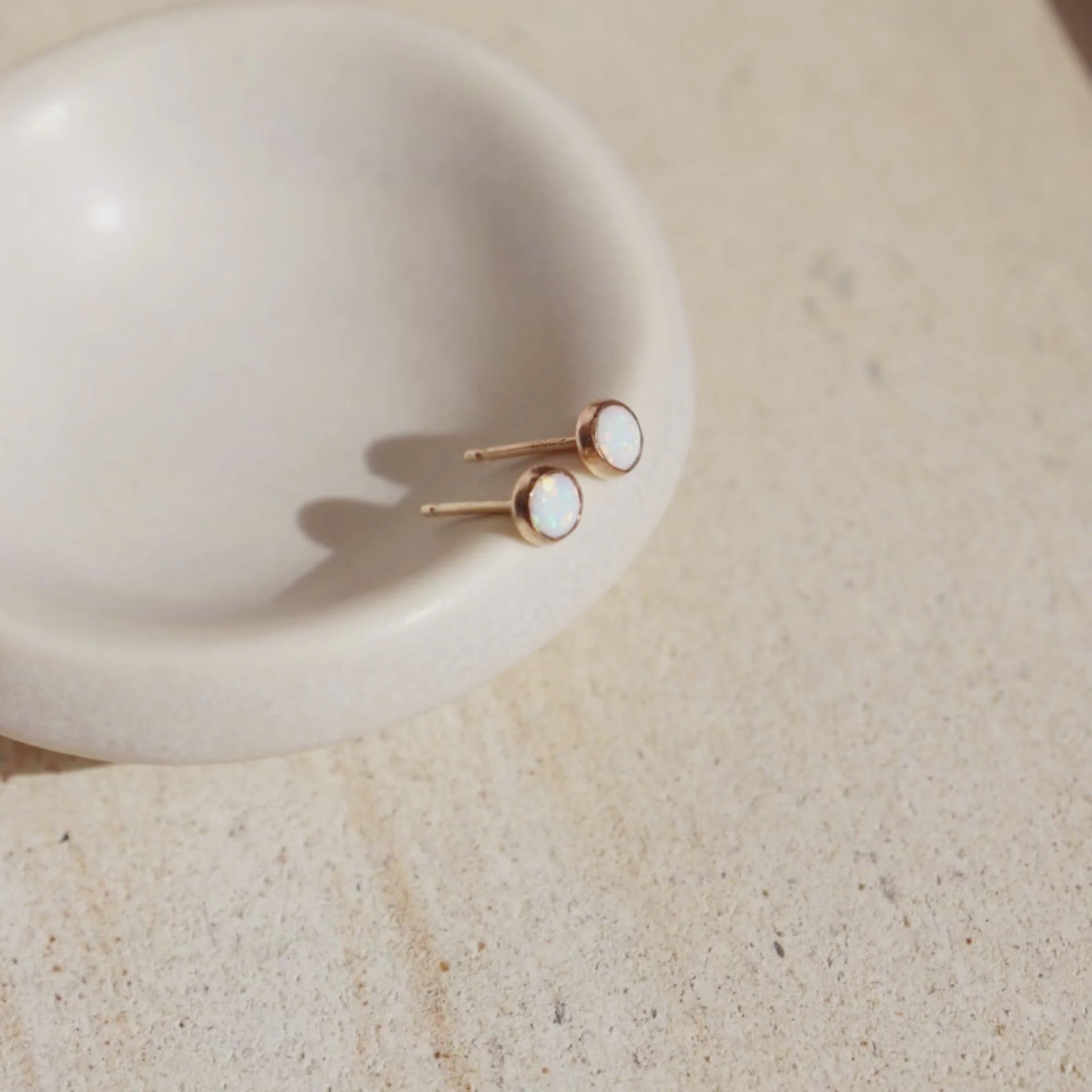 TKN Opal Gemstone Studs