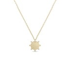14k Vermeil CZ Halo Disc Pendant Necklace