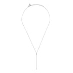 14k Vermeil CZ Stone Lariat Necklace