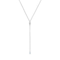14k Vermeil CZ Stone Lariat Necklace
