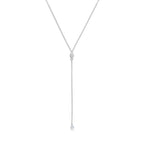 14k Vermeil CZ Stone Lariat Necklace