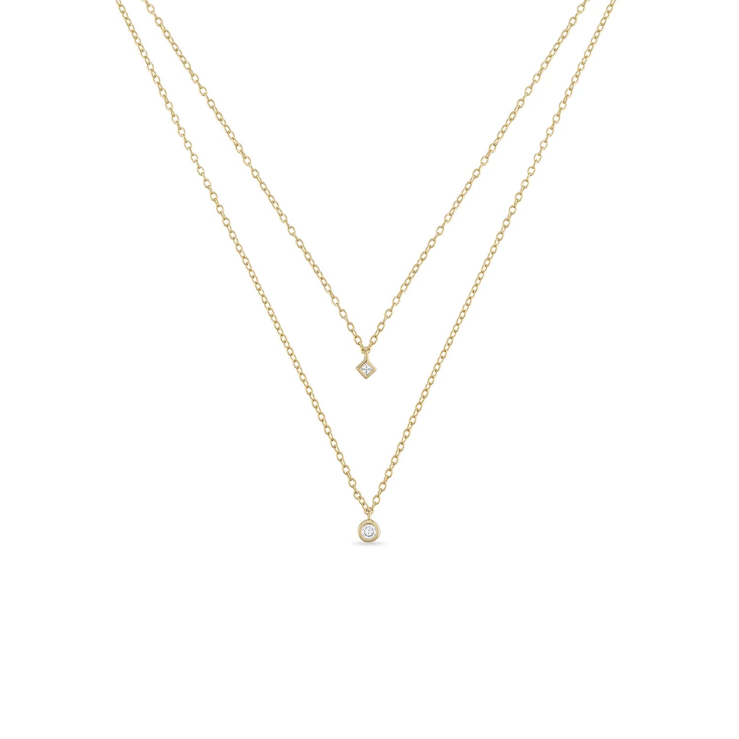 EV2 925 Double Strand Layering Necklace