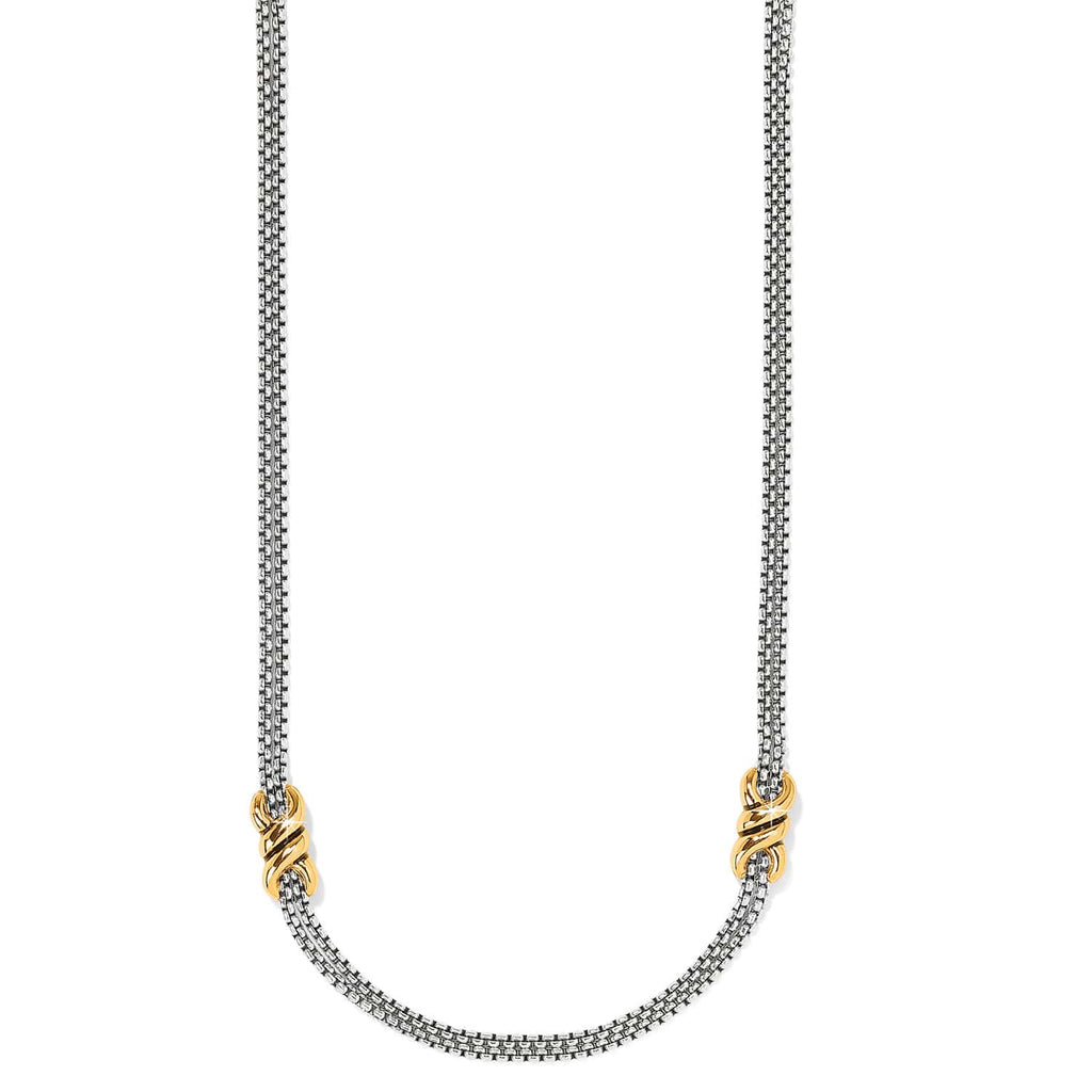 BRI Interlok Twist Double Chain Necklace