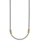 BRI Interlok Twist Double Chain Necklace