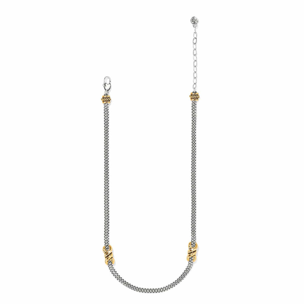 BRI Interlok Twist Double Chain Necklace