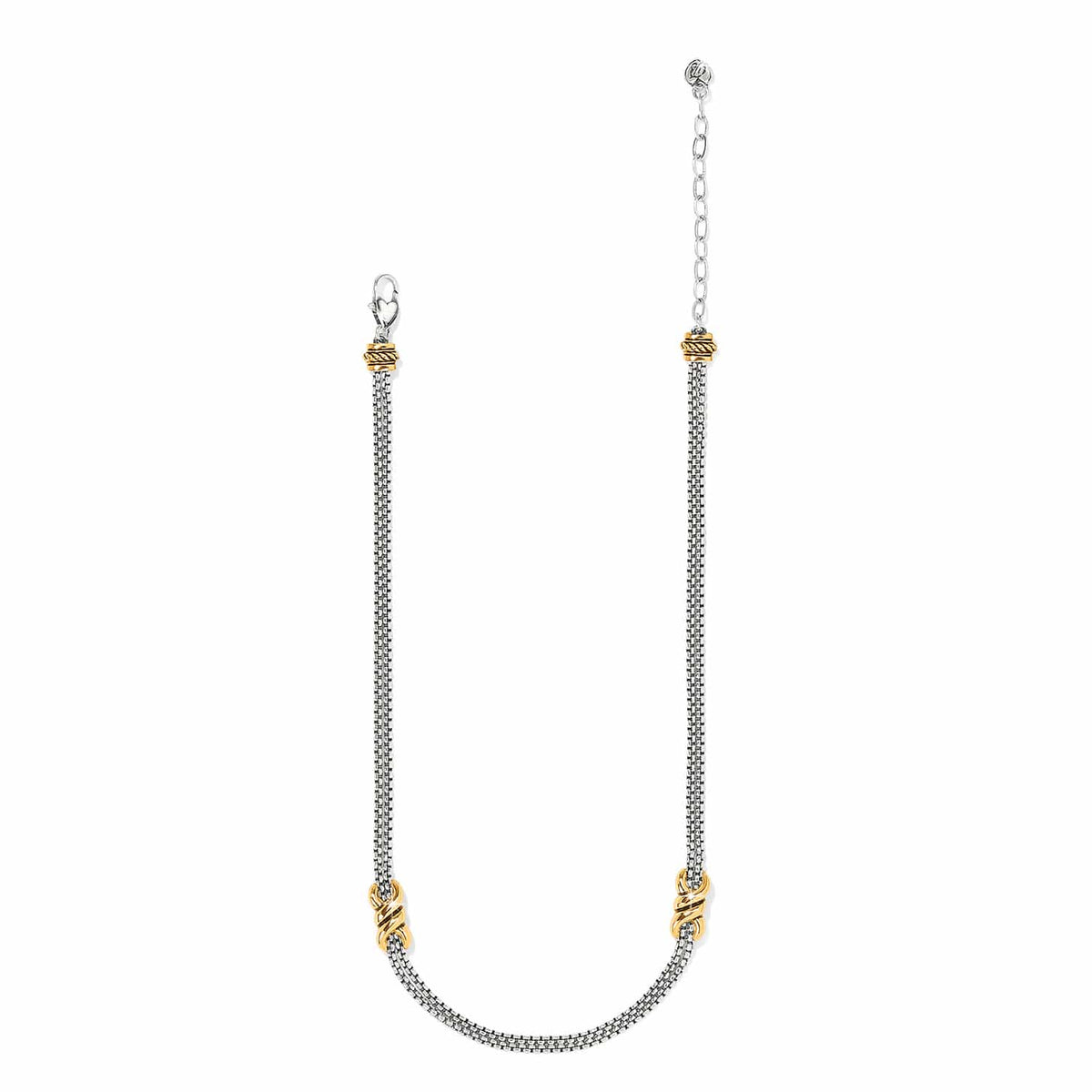 BRI Interlok Twist Double Chain Necklace