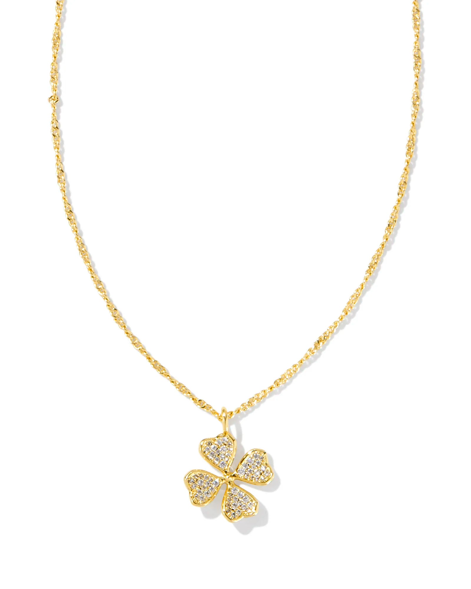 KS Clover Crystal Pendant Necklace