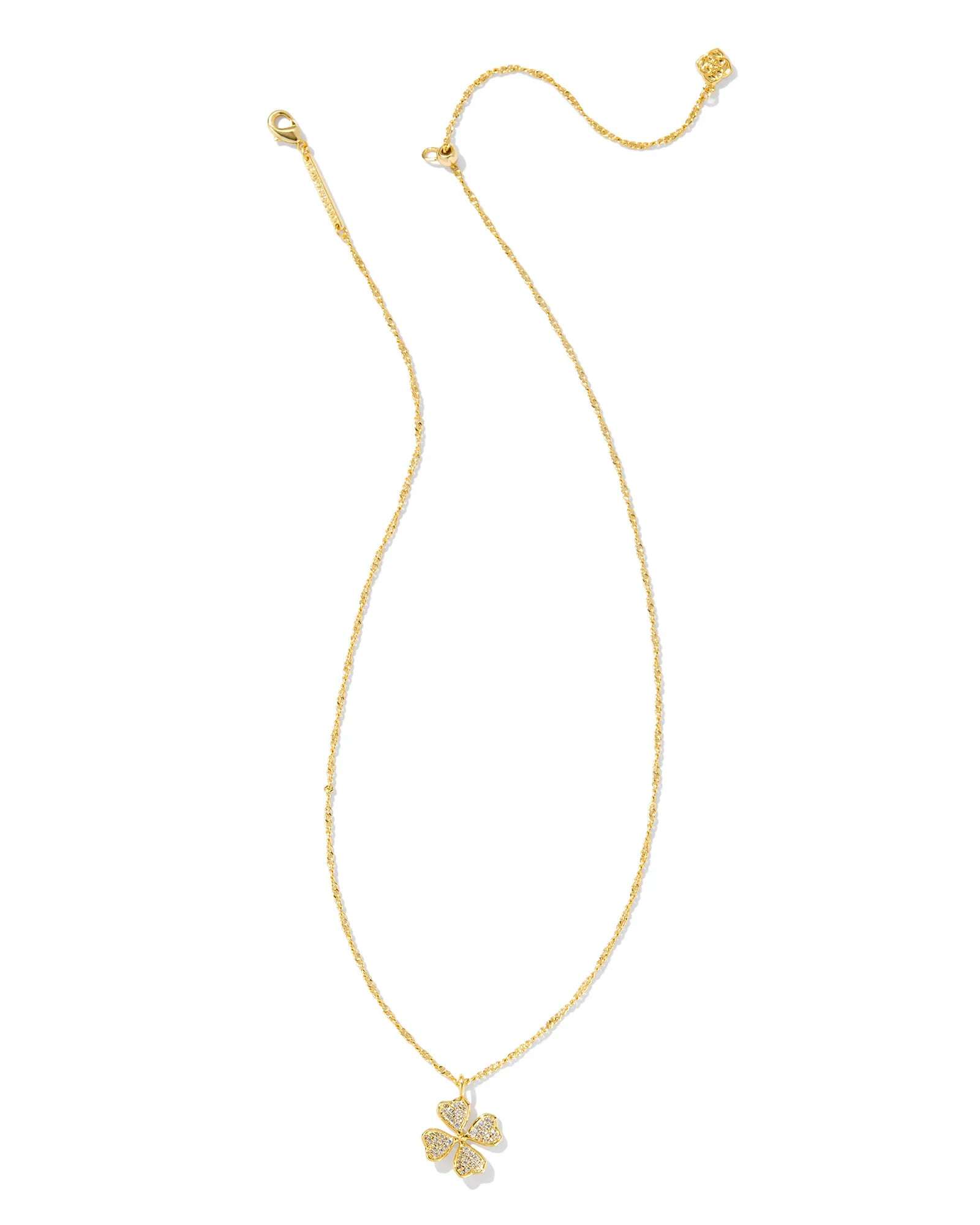 KS Clover Crystal Pendant Necklace