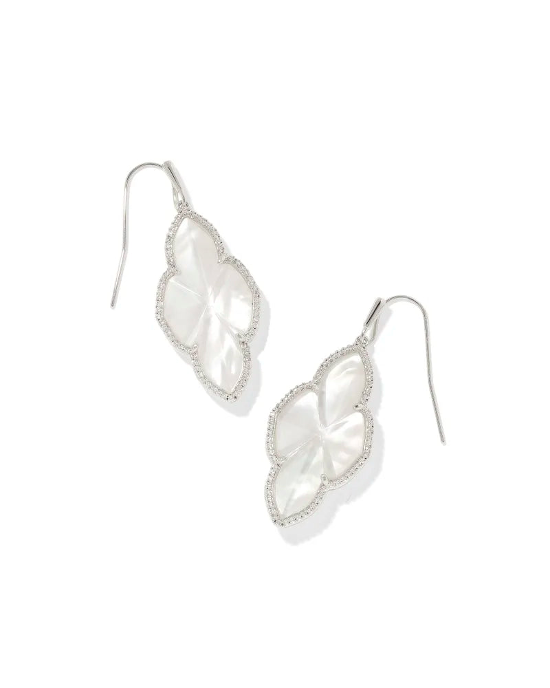 KS Abbie Pave Frame Drop Earrings