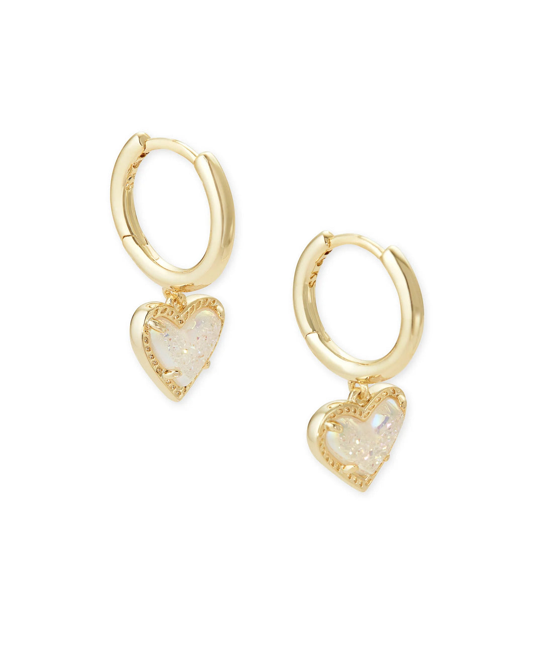 KS Ari Heart Huggie Earrings