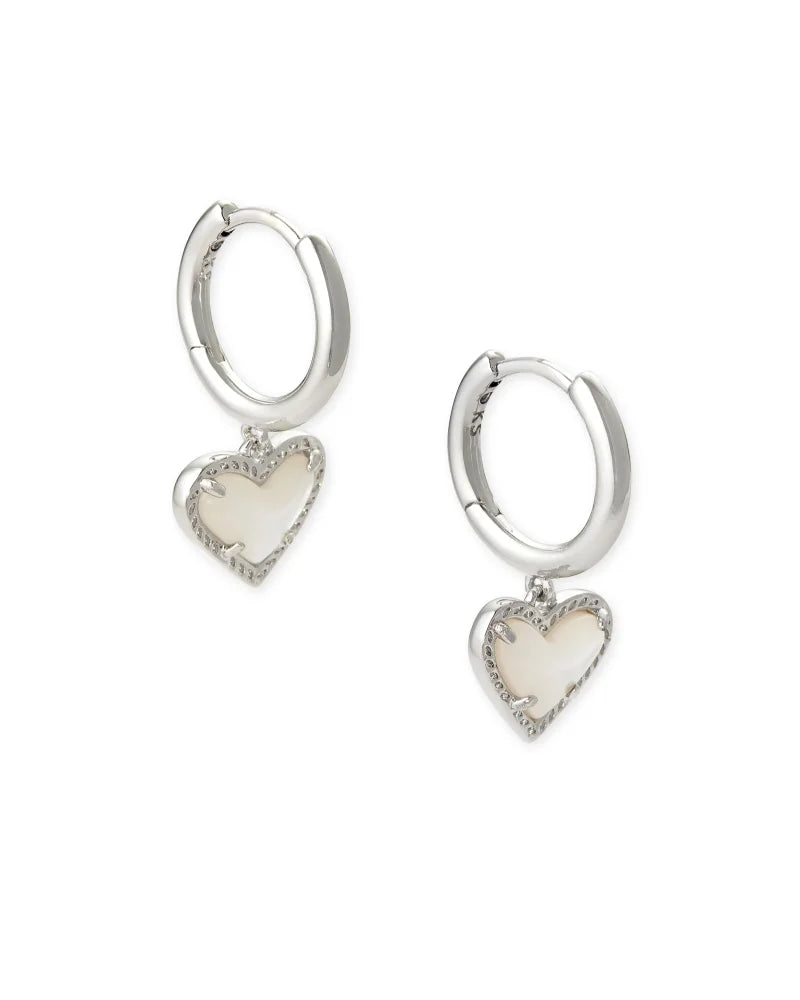 KS Ari Heart Huggie Earrings