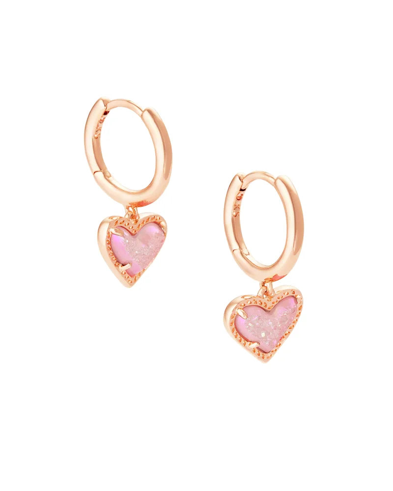 KS Ari Heart Huggie Earrings