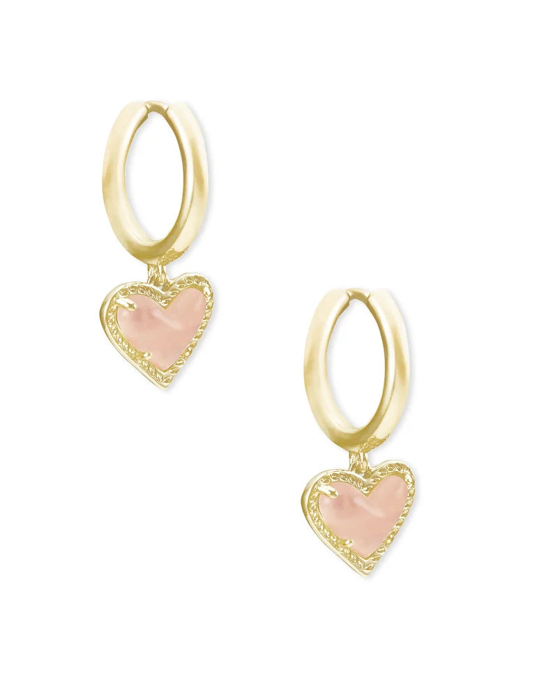 KS Ari Heart Huggie Earrings