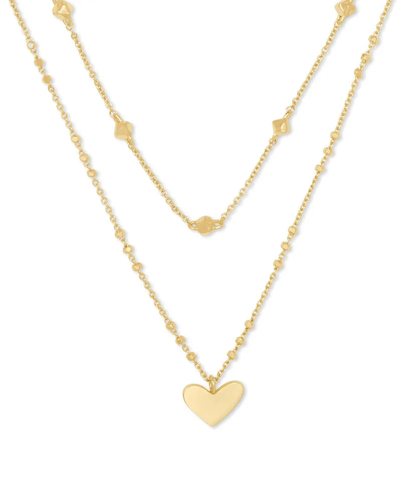 KS Ari Heart Multi Strand Necklace