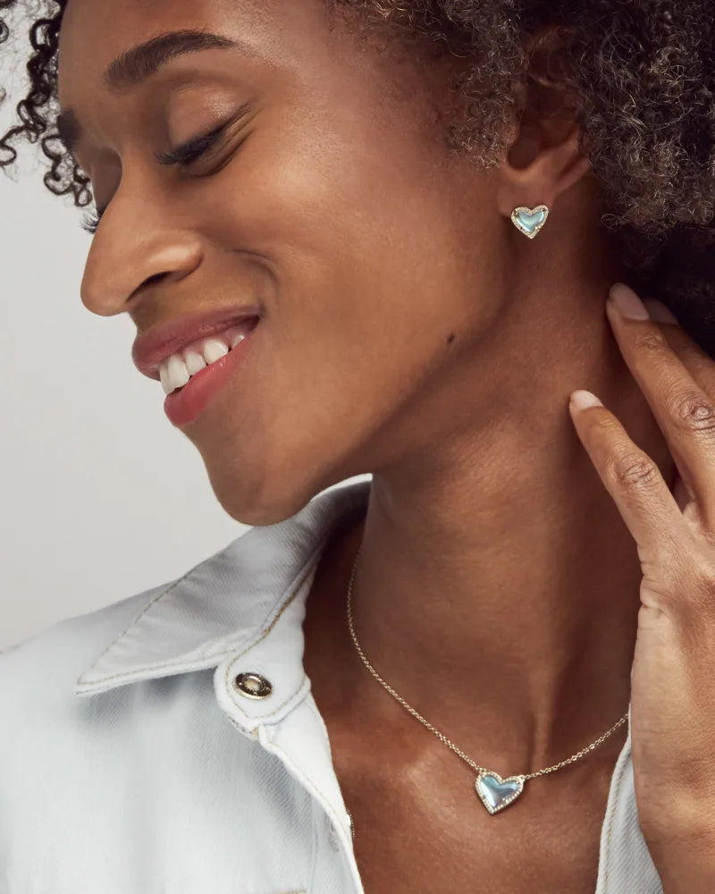 KS Ari Heart Stud Earrings