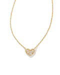 KS Ari Pave Crystal Heart Necklace