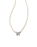 KS 14k Butterfly Pendant Necklace