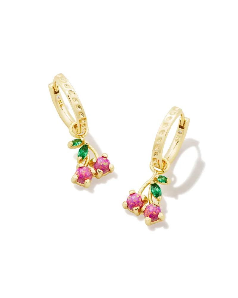KS Cherry Huggie Earrings