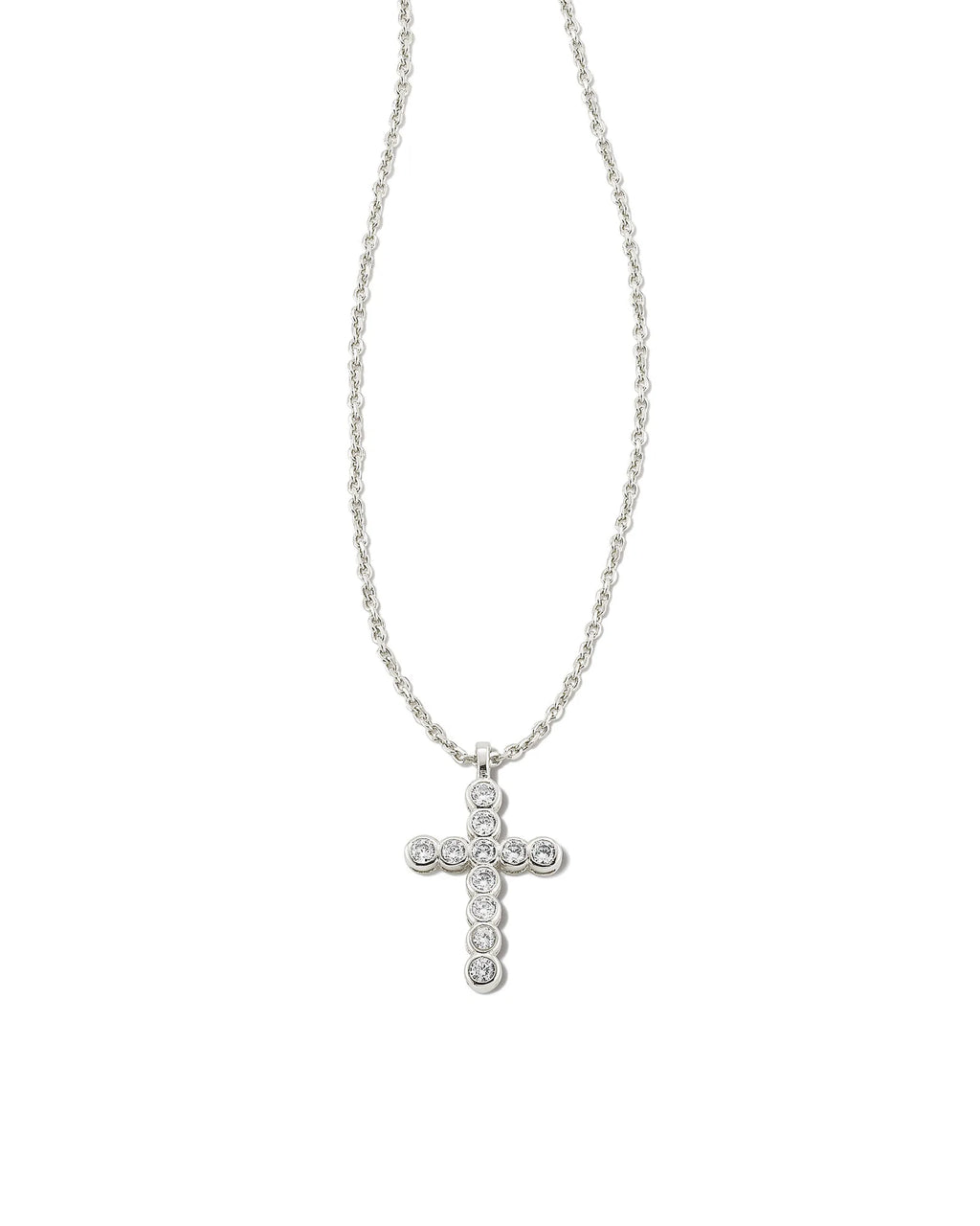 KS Cross Crystal Pendant Necklace