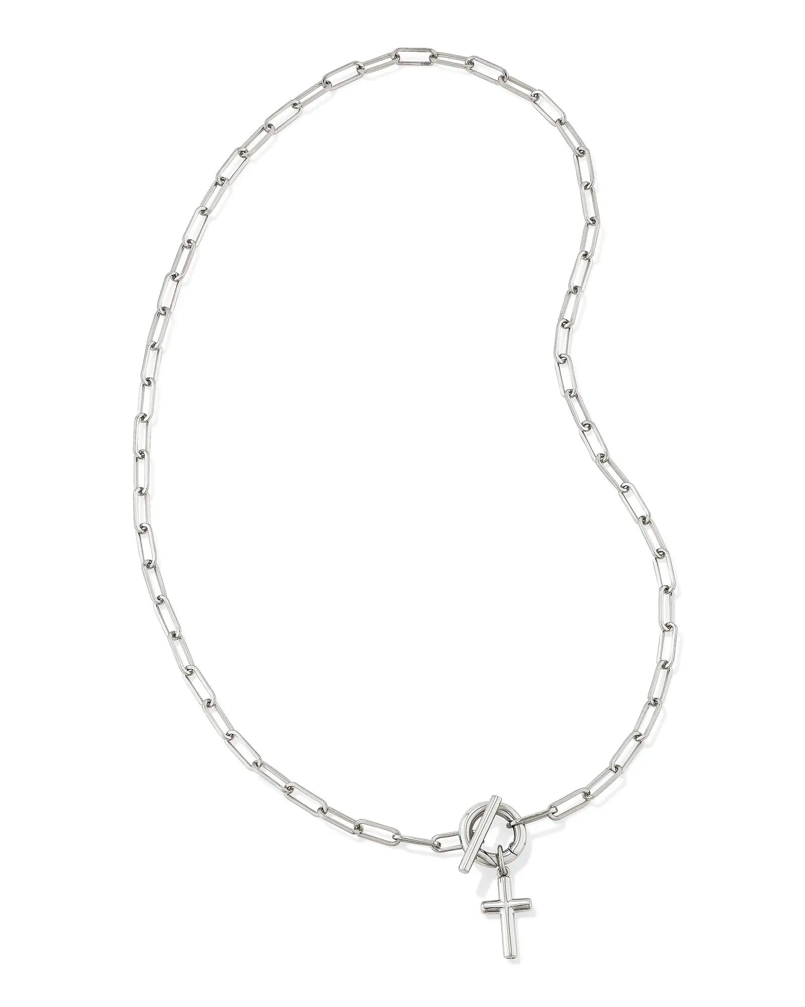 KS Cross Link and Chain Necklace