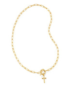 KS Cross Link and Chain Necklace