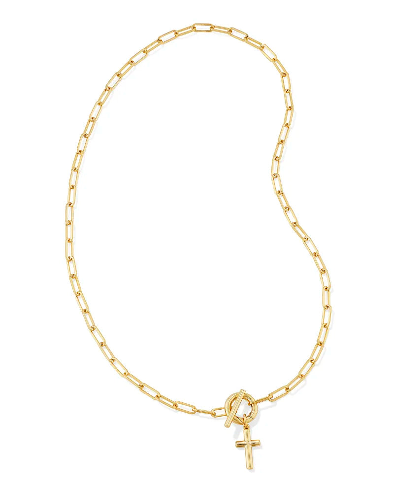 KS Cross Link and Chain Necklace