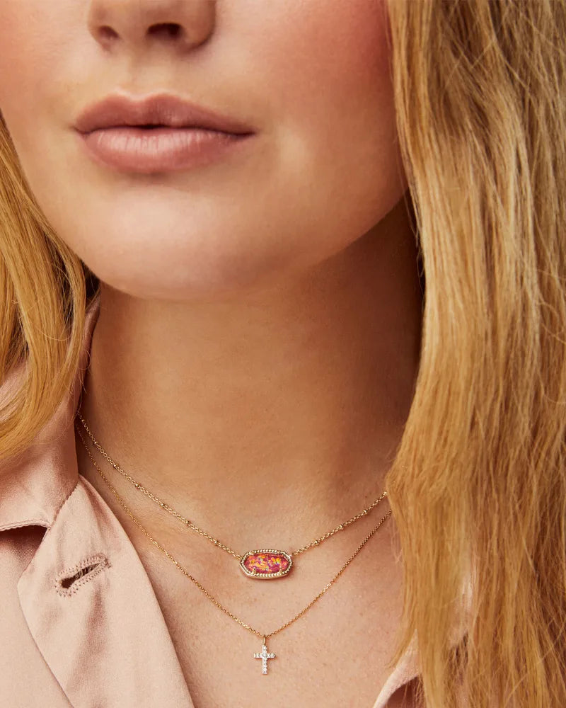 KS 14k Cross Necklace