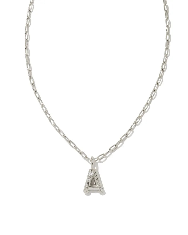 KS Crystal Letter A Necklace