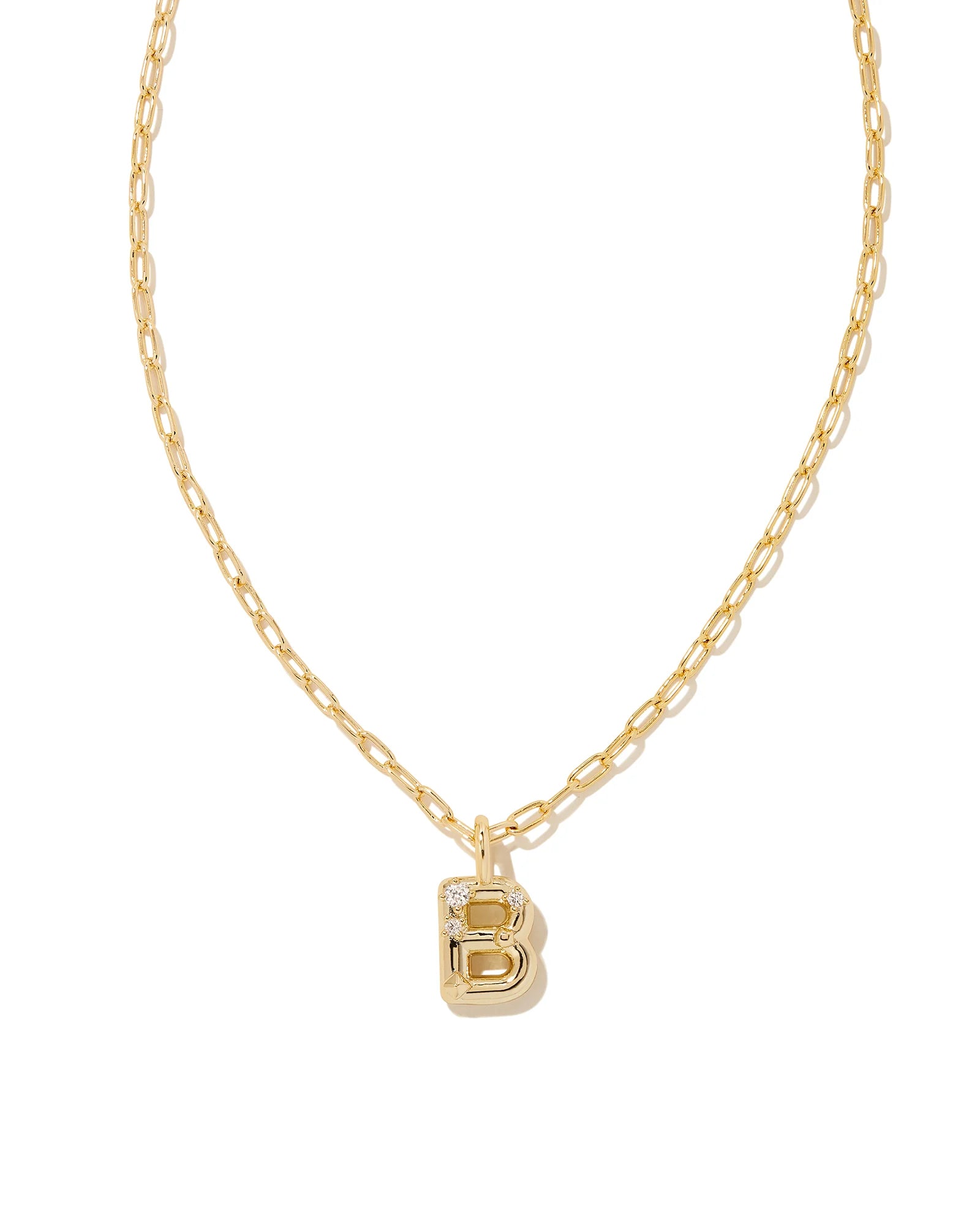 KS Crystal Letter B Necklace