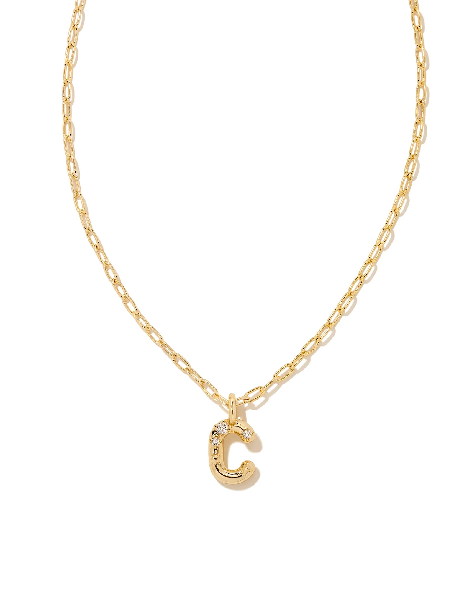 KS Crystal Letter C Necklace