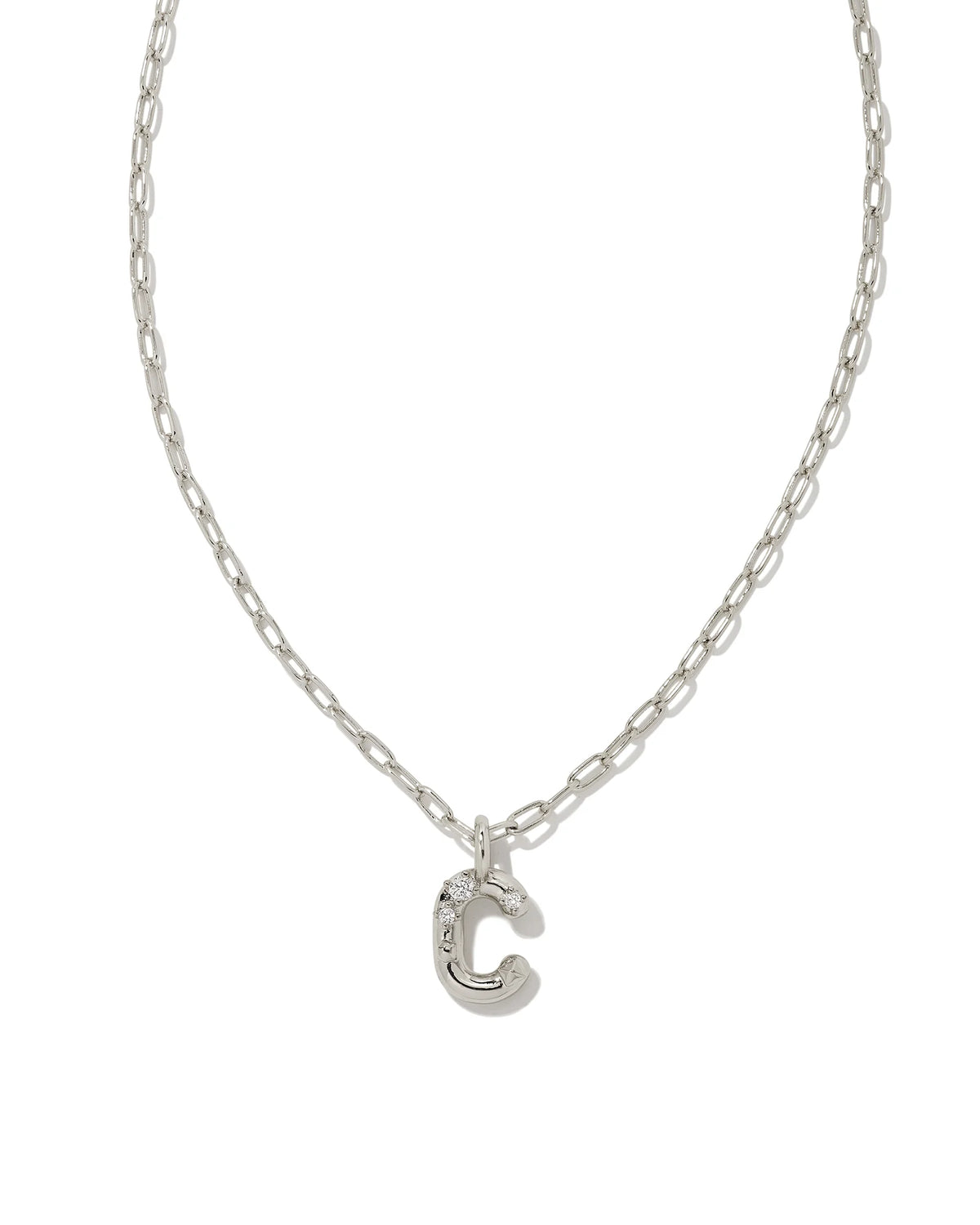 KS Crystal Letter C Necklace